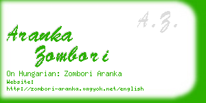 aranka zombori business card